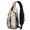 Thanksgiving Turkey Pie Leaf Sticker Pattern, variant on Thanksgiving Turkey Pilgrim Hat Sunflower Sling Backpack, Travel Shoulder Pack with Earphone Port, Multi Pocket Design Gift Ideas for Hiking Cycling Walking