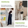 thumbnail image 3 of WSRYDJDL Bolso pequeño para mujer, bolsos de hombro ajustables, bolso de mano con patrón de cocodrilo con cierre de cremallera, retro, 3 of 5