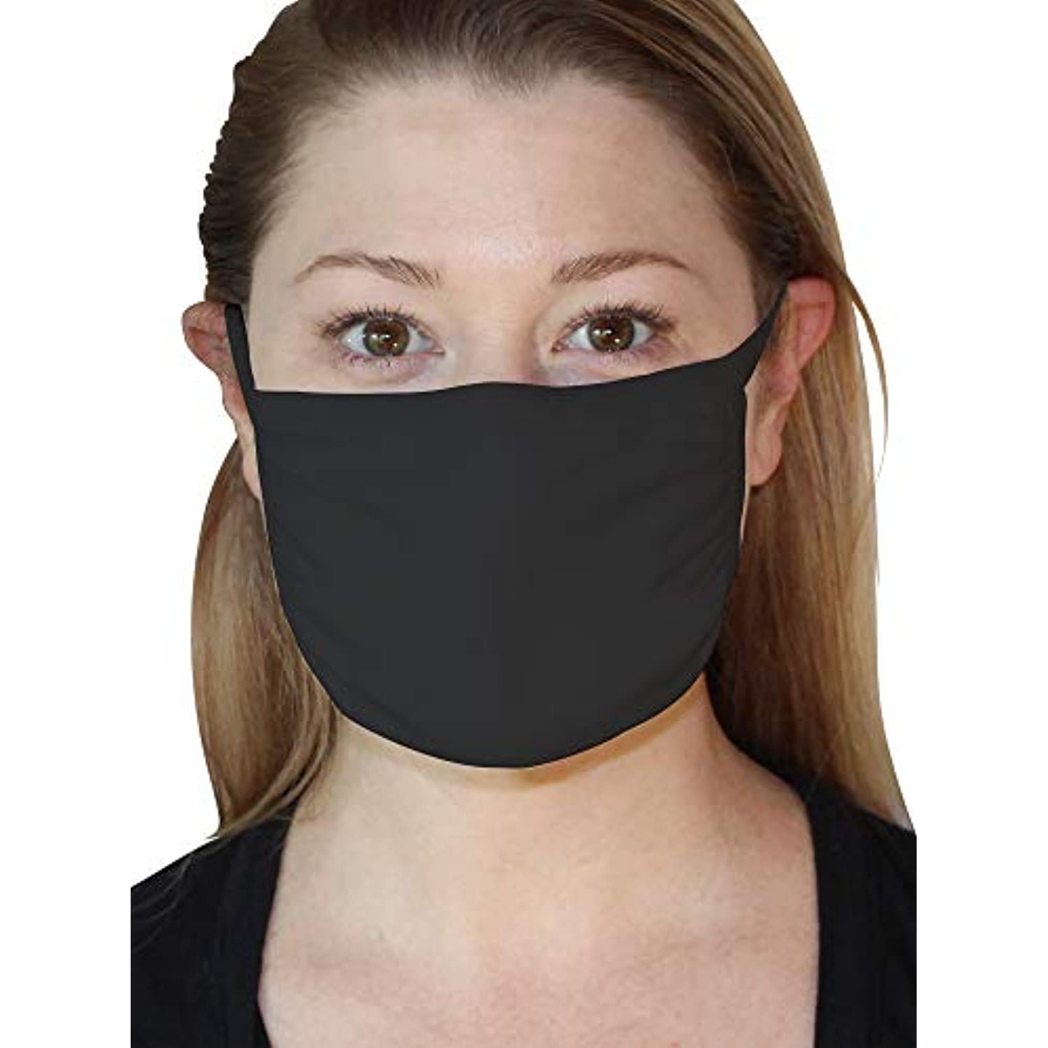 Fruit of the Loom Reusable Cotton Face Mask (Pack of 50 - Black)