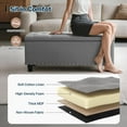 thumbnail image 6 of XiHuaZhaoChen 43 Inches Storage Ottoman Bench, Upholstered Tufted End of Bed Storage Bench, Large Ottoman Foot Rest with Legs, Load up to 800 lb, for Living Room, Bedroom, Entryway, Gray, 6 of 9