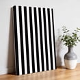 thumbnail image 3 of Canvas Wall Art Black and Canvas Art Print White Stripe Pictures Wall Decor for Living Room Bedroom Artwork Decorations Stretched Framed Ready to Hang 20"x30", 3 of 9