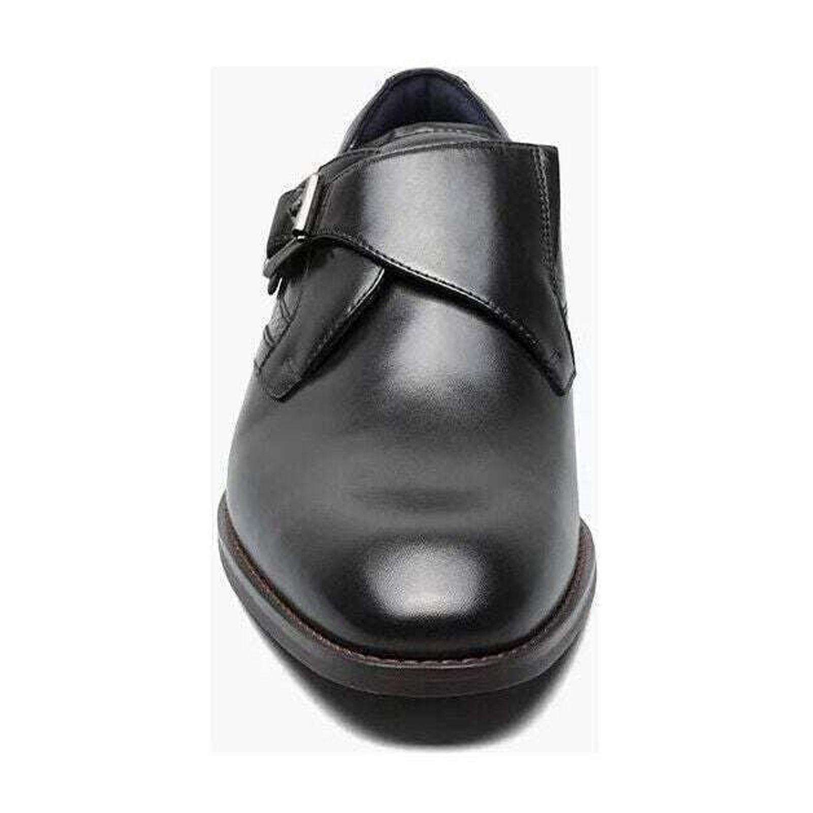 Stacy Adams Karcher Plain Toe Monk Strap Shoes Leather Black  display picture 3
