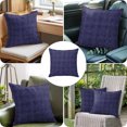 thumbnail image 3 of Throw Pillow Covers 16x16 Inch, Dark Purple Decorative Pillow Cases for Couch Sofa Bed, Farmhouse Vintage Solid Color Cotton Linen Square Home Decor Pillowcases with Hidden Zipper, 3 of 7