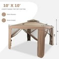 thumbnail image 2 of Patiojoy 10' x 10' 2-tier Outdoor Netting Canopy Sun Shade Gazebo Tent for Picnic Party, 2 of 8