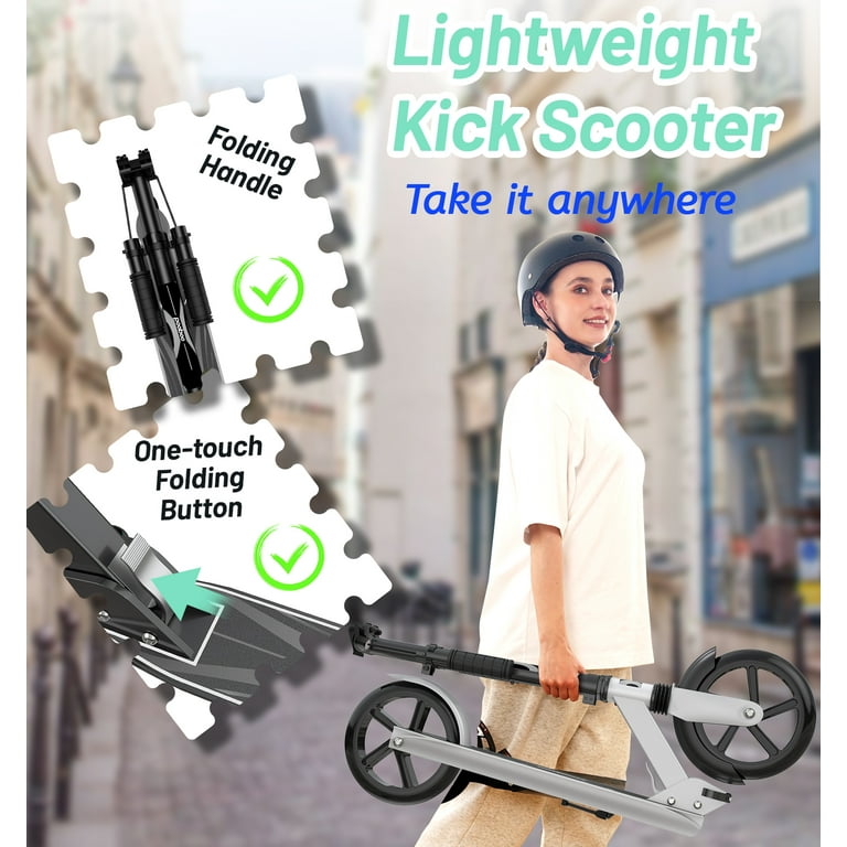 LNOW Foldable Kick Scooter-8 IN Big Wheels for Kid, Teens LNOW Foldable Kick Scooter-8 IN Big Wheels for Kid, Teens