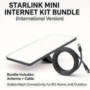 Starlink Mini Internet Kit Bundle – Portable Satellite Antenna( International Version) + 16.4FT Ethernet Extension with RJ45 Coupler – Compatible with Starlink Mini, Router, PC, RV Use