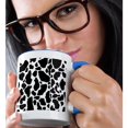 thumbnail image 2 of 3drose, Black and White Cow Print, 15oz Two-tone Blue Mug, 2 of 6