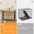 thumbnail image 3 of 43.7" Dog Crate Furniture, XL Dog Crate Dog Kennel Indoor with Wheels for Large Medium Small Dogs, Wooden Dog Kennel End Table with Sliding Door Wooden Furniture Crates for Living Room, Bedroom, 3 of 8