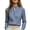 Blue, variant on Petite Womens Tops V-Neck Flared Pleated Detail Long Sleeve for Work Loose Fit Tees Tops Green S
