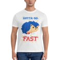 thumbnail image 3 of Camisetas vintage de algodón con cuello redondo y manga corta de Sonic, juego de plataformas y memes, Gotta Go Fast, 3 of 5