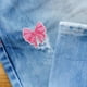 thumbnail image 4 of Parche de adhesivo de tela bordado con lazo para ropa y manualidades DIY, 4 of 5