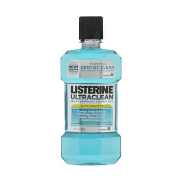 Listerine Ultra Clean Antiseptic Mouthwash, Cool Mint - 500 Ml, 6 Pack