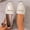 Khaki, variant on Women's Patent Leather Round Toe Loafers, Plus Size Comfortable Slip On Casual Work Shoes, Soft Sole Lightweight Loafers for Daily Wear Office Shopping