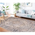 thumbnail image 3 of SAFAVIEH Martha Stewart Dallas Oregon Distressed Area Rug, Beige/Grey, 6'7" x 6'7" Square, 3 of 10