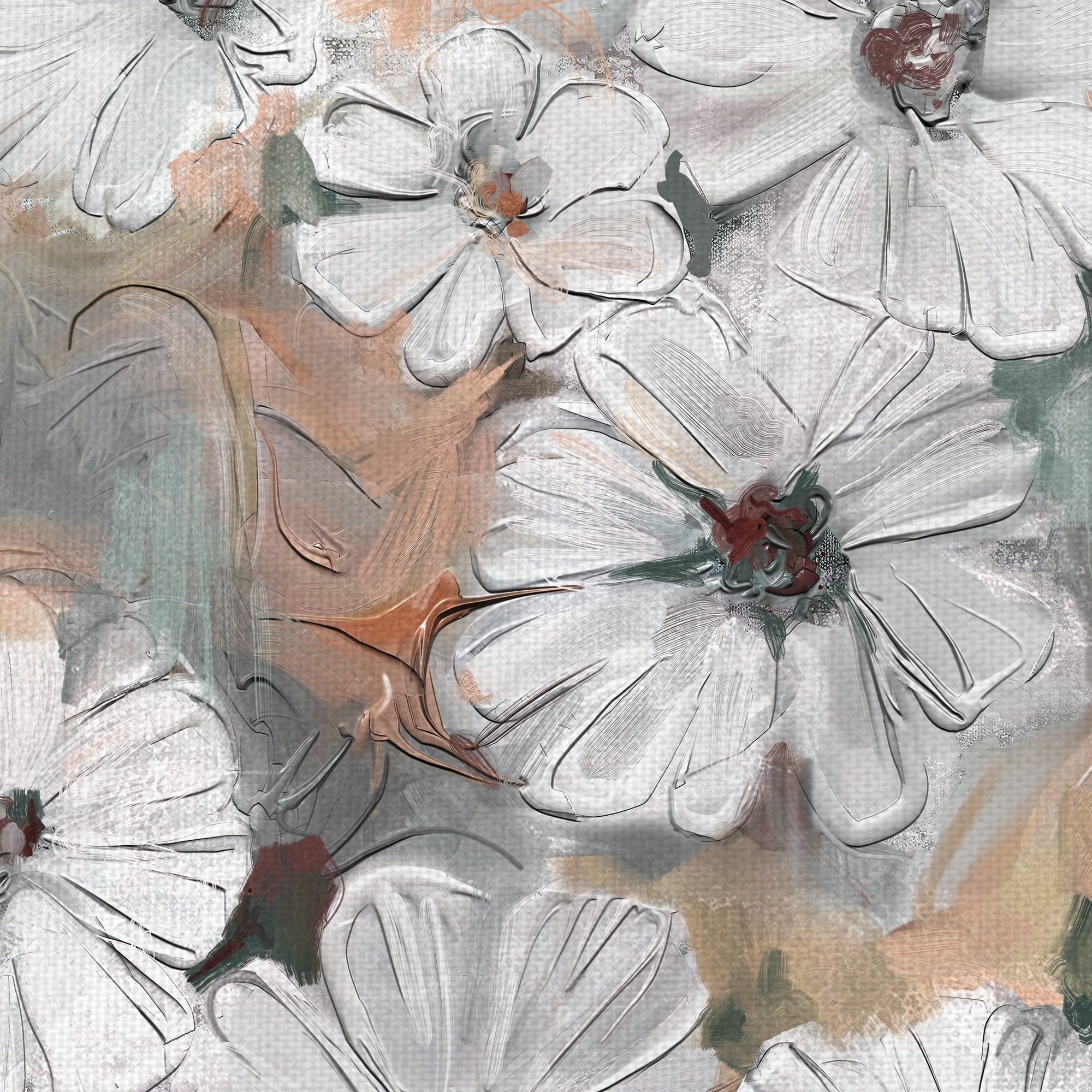 Fine Art Canvas Penelope Blush White Anemones by Studio Arts Canvas Art Print