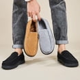 thumbnail image 5 of CHICVOMEY Men's Suede Moccasin Slippers with Faux Fur Lining - Indoor Outdoor Winter House Shoes Slip-On Slippers, 5 of 8