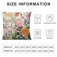 thumbnail image 5 of COMIO  Throw Pillow Covers Wild Flowers - Botanical Spring Floral Butterfly Colorful Decorative Pillow Case for Sofa Couch Bedroom Living Room Car Home Decor 18x18 Inches Summer Pillowcase, 5 of 5