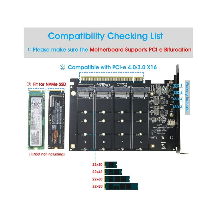 Adattatore SSD M.2 NVME A PCIe E SATA/MSATA - Scheda Di Espansione 3 In 1, Per Aggiornamento PC - Foto 7