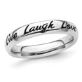 thumbnail image 1 of Sterling Silver Enameled Live Laugh Love Band Ring, 1 of 4