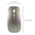 thumbnail image 3 of Miangastore Rechargeable Mouse Wireless Mouse Silver RGB Lighting Gaming Everyday Use 1Pack, 3 of 8