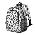 thumbnail image 2 of Black and White Leopard Print Backpack for School, Cute School Bag with Adjustable Shoulder Straps and Padded Back, 15"x11.42"x5.5", 2 of 5