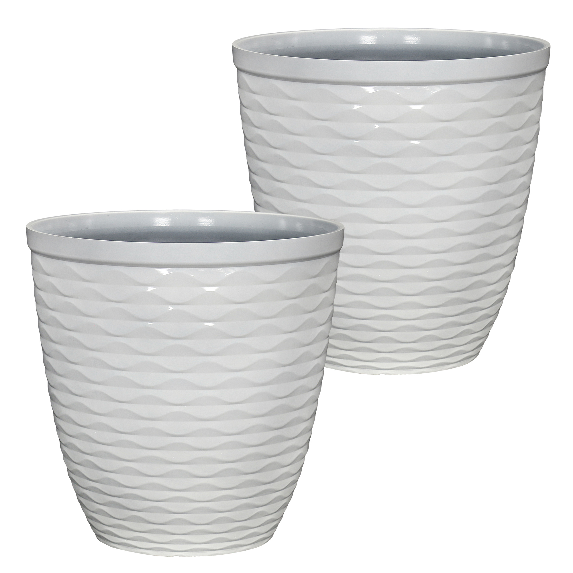 Better Homes Gardens Caden White Resin Planter 15 9in X 15 9in X 