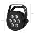 thumbnail image 3 of OPPSK LED Stage Par Light - 70W 7LED RGBWA Stage Light - Sound Activated Auto Play Remote & DMX Control - Uplighting for Events B, 3 of 8