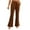 Coffee, variant on Womens Corduroy Flared Pants Trendy Slim-Fit Elastic High Waist Bell-Bottoms Soft Comfy Lightweight Bootcut Pant 50% Off Clear