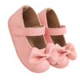 thumbnail image 1 of Soft-Soled Baby Shoes 1Pair Pink PU with Adjustable Ankle Strap for Baby Walking, 1 of 3