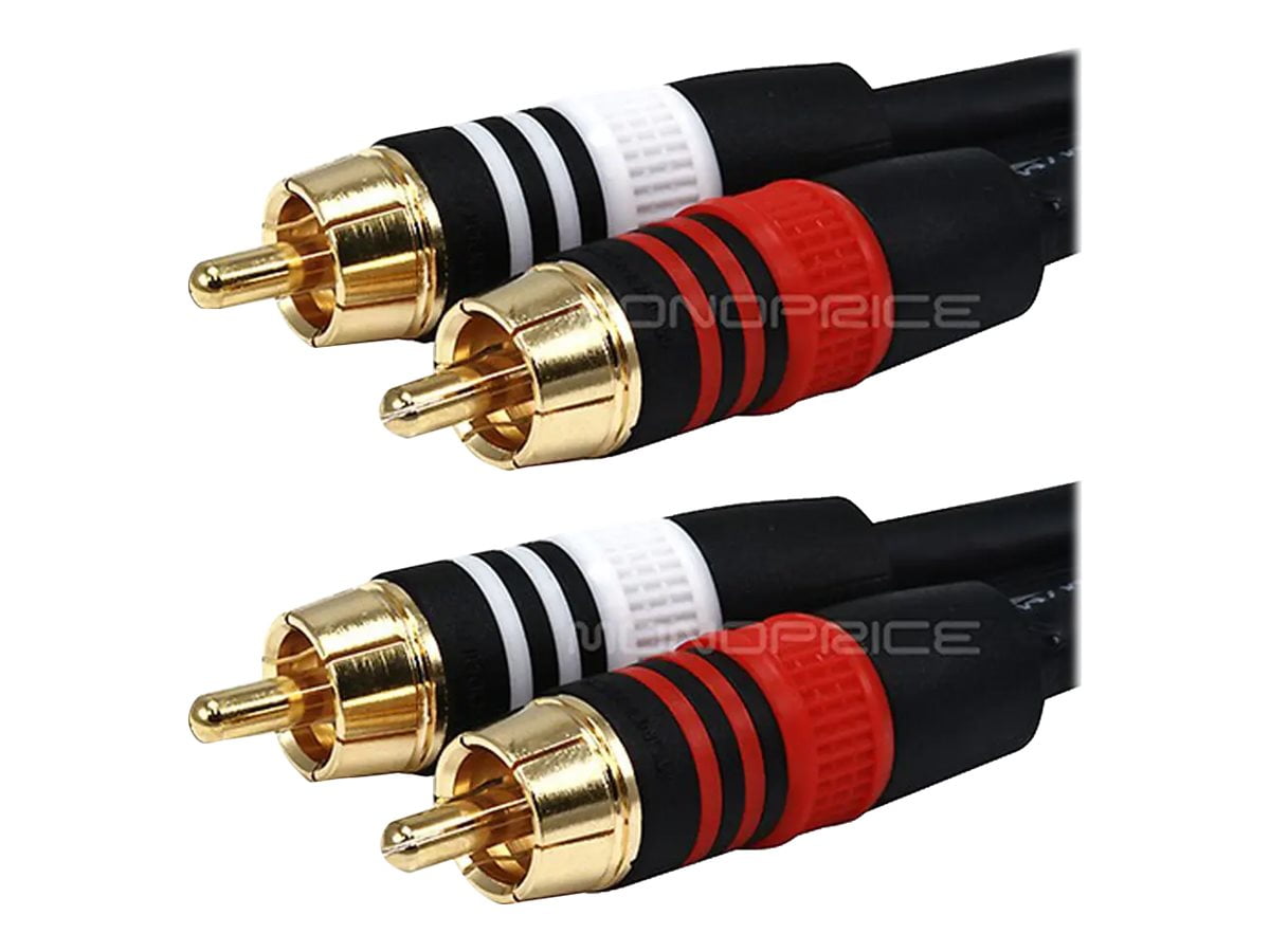 Gold 3.5mm to 2RCA Male Aux Cable 3.5 Jack RCA Audio Cables for Computer lot 