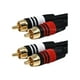 Monoprice Premium - Câble Audio - RCA x 2 Mâle vers RCA x 2 Mâle - 6 ft - coaxial - Noir - – image 1 sur 2