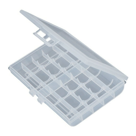 Zeiwohndc 10 Grid AA Plastic Batteries Storage Box Battery Holder Case Organizers