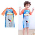 thumbnail image 4 of Traje de baño para niños Traje de baño de una pieza para niños Protección Tiburón Naranja XXL Zulema Traje de baño para niños, 4 of 8