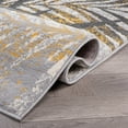 thumbnail image 3 of World Rug Gallery Edinburgh Floral Leaves Area Rug - Yellow 7'10"x10', 3 of 10