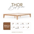thumbnail image 2 of allforwood Thor Solid Wood Bed Frame - Full Size - Japanese Joinery - Wood Slat Support - No Box Spring Needed - Easy Assembly - Minimalist & Modern Style (Light Oak, Full), 2 of 6