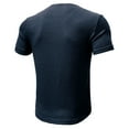 thumbnail image 4 of LYEAA Summer Shirts for Men Pullover Short Sleeves Four Buttons Crew Neck Ribbed Athletic Workout Fitted Stretch T-shirts Solid Training Casual Soft Comfortable Breathable Men's Tops Blue 3XL, 4 of 6
