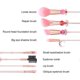 thumbnail image 3 of Sailormoon Makeup Brush Set w/Pouch - Rose Gold Cosmetic Brushes With Sailormoon Gems(MJ-155), 3 of 4