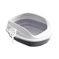 thumbnail image 3 of Bandeja de arena para mascotas Salvador grande desmontable para gatos perros pequeños orinal Gris 38cm, 3 of 10