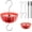 2 Pack Red, variant on Ant Moat for Hummingbird Feeders, (4 Pack, 7 OZ) Vintage Style Humingbird Feeder Parts Ant Guard & Stopper(Red)