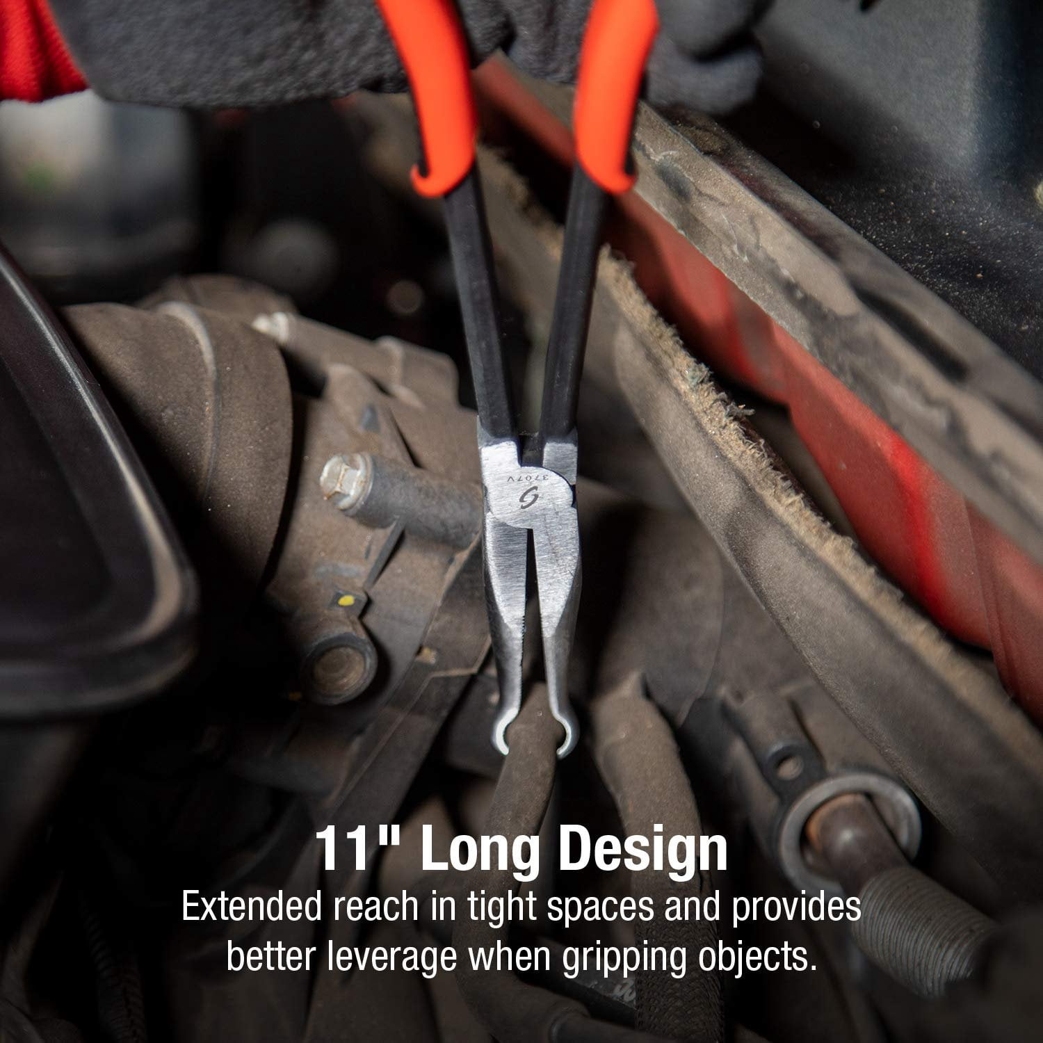 Sunex 3703V 3 Piece 11" Long Reach Hose Gripper Pliers Set