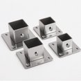 Adjustable Wall-Mounted Pipe Bracket Set - Steel Flange Base Supports ...