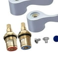 thumbnail image 6 of Esquirla Ceramic Stem Disc Cartridges Sink Faucet s Stem Easy to Install Drip Resistant Shower Hot Cold Water for Bathroom pair with handles, 6 of 8