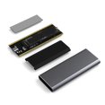 thumbnail image 3 of Carcasa de disco duro externo de aluminio tipo C USB3.1 de 10 Gbps para disco duro SSD M.2 NVMe, color azul, 3 of 5