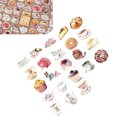 thumbnail image 5 of 46 pegatinas decorativas reutilizables para álbumes de recortes, juego de pegatinas de postre retro para diario, sobre, cuaderno, 5 of 5