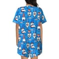 thumbnail image 3 of Kdxio Gnomes in USA Print Pajamas Sets for Women Short-Sleeved Pjs with Lounge Shorts Two Piece Sleepwear S-4XL, 3 of 8
