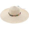 thumbnail image 6 of Big edge straw hat ladies summer sun hat sunscreen seaside all-match beach hat travel foldable sun hat/Beige, 6 of 7
