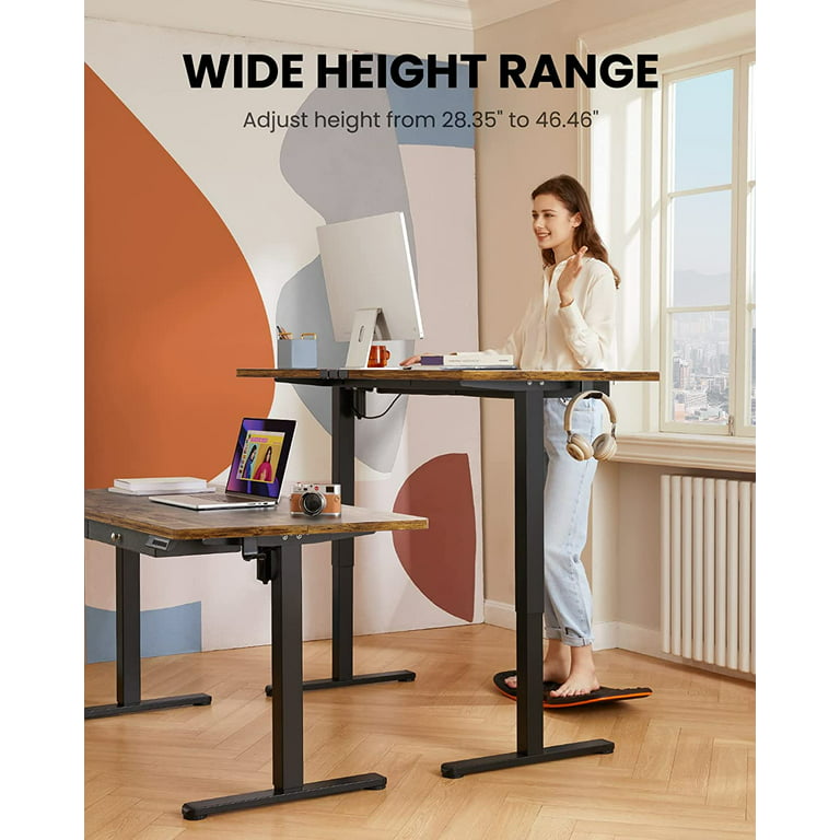 Electric Standing Desk 55 x 24In with Charging Station, Stand up