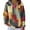 Orange, variant on Women's Hooded Sweatshirts Plaid Drawstring Long Sleeve Pullover Tops Casual Stylish Sports Hoodies With Pockets (XL, Orange)