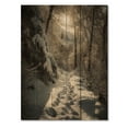 thumbnail image 3 of Designart "Path Through the Frosty Snow Forest III" Landscapes Print on Natural Pine Wood, 3 of 5