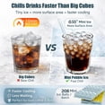 thumbnail image 3 of Cubos de hielo mini 0.55 pulgadas cubos de hielo pequeños para café helado cócteles bandeja apilable con tapa y recipiente de almacenamiento 2 unidades azul, 3 of 7